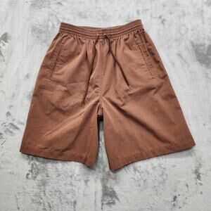 Vintage Baxter Wells Shorts Womens 12 Brown Pull On Drawstring Bermuda Casual